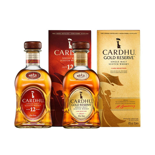 Cardhu 12 Jahre & Cardhu Gold Reserve Cask Selection Single Malt Scotch Whisky, 2x70cl