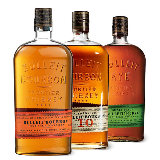 Bulleit Bourbon 10 Jahre & Bulleit Bourbon & Bulleit Rye Whiskey, 3x70cl