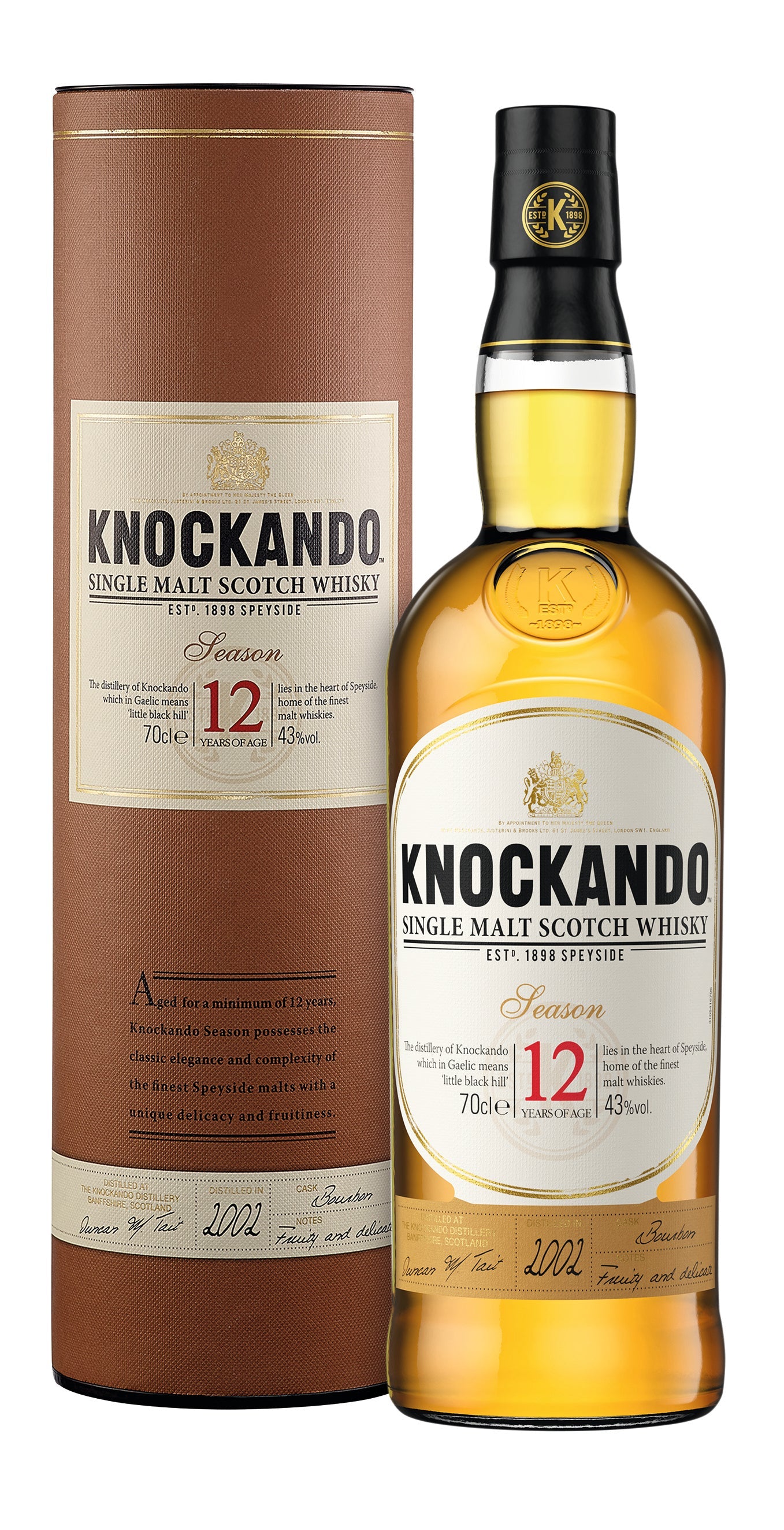 Knockando 12 Jahre Single Malt Scotch Whisky, 70cl mit Geschenkverpackung