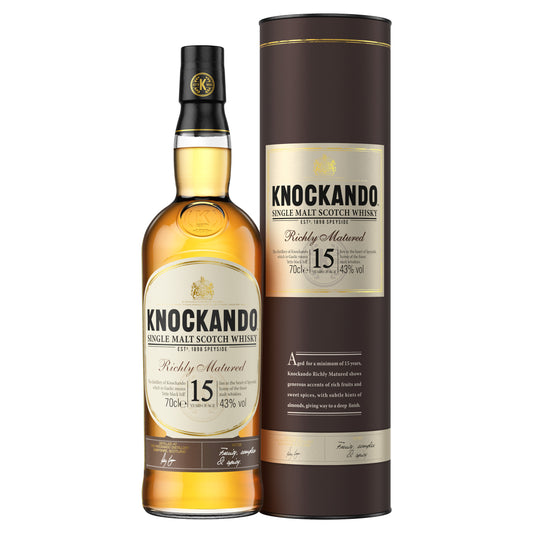 Knockando 15 Jahre Single Malt Scotch Whisky 70cl mit Geschenkverpackung