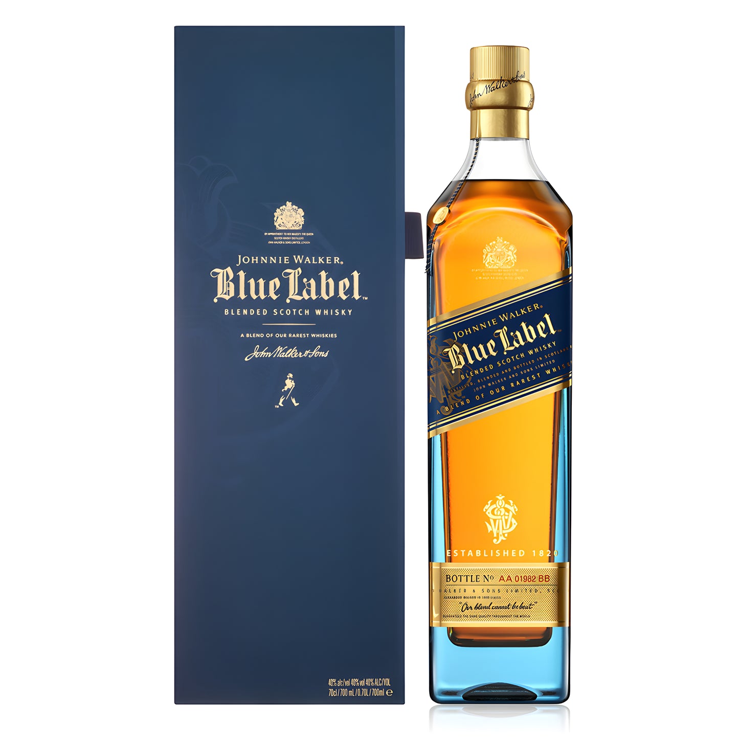 Johnnie Walker Blue Label Blended Scotch Whisky 70cl mit Geschenkverpackung