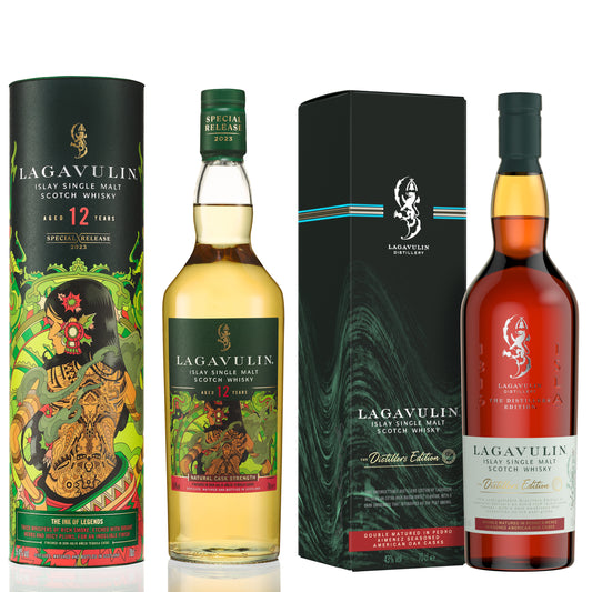 Lagavulin 12 Jahre Special Release 2023 & Lagavulin Distillers Edition, 2x70cl